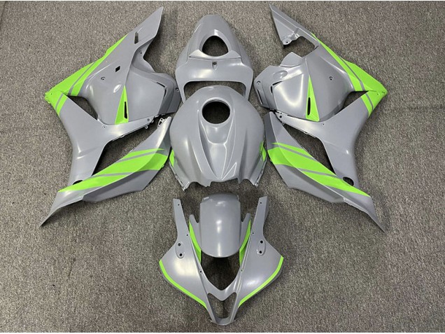 2009-2012 Nardo Gray and Green Honda CBR600RR Motorcycle Fairings 2009-2012 Nardo Gray and Green Honda CBR600RR Motorcycle Fairings