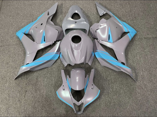 2009-2012 Nardo Gray and Light Blue Honda CBR600RR Motorcycle Fairings 2009-2012 Nardo Gray and Light Blue Honda CBR600RR Motorcycle Fairings