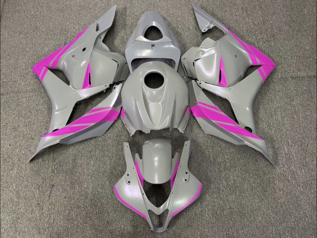 2009-2012 Nardo Gray and Pink Honda CBR600RR Motorcycle Fairings 2009-2012 Nardo Gray and Pink Honda CBR600RR Motorcycle Fairings