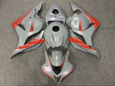 2009-2012 Nardo Gray and Red Honda CBR600RR Motorcycle Fairings