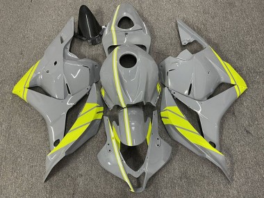 2009-2012 Nardo Grey and High Viz Yellow Honda CBR600RR Motorcycle Fairings