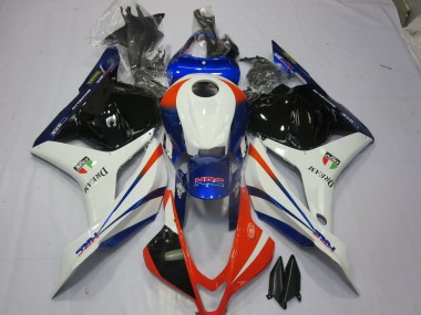 2009-2012 Orange and Blue Honda CBR600RR Motorcycle Fairings