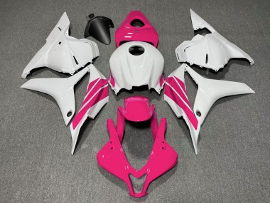 2009-2012 Pink and White Side Stripe Honda CBR600RR Motorcycle Fairings