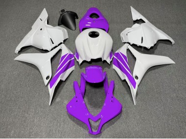 2009-2012 Purple and White Side Stripe Honda CBR600RR Motorcycle Fairings