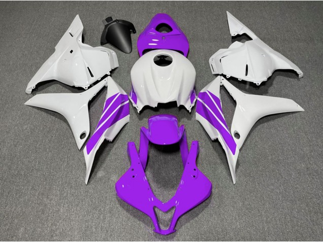 2009-2012 Purple and White Side Stripe Honda CBR600RR Motorcycle Fairings 2009-2012 Purple and White Side Stripe Honda CBR600RR Motorcycle Fairings