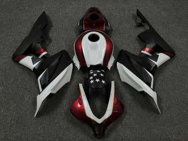 2009-2012 Racing Red and Black Honda CBR600RR Motorcycle Fairings