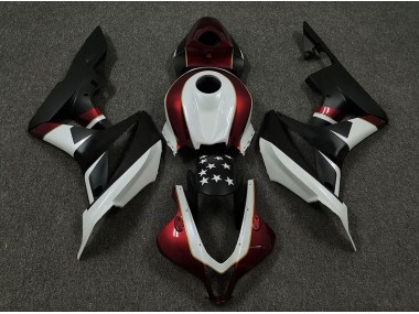 2009-2012 Racing Red and Black Honda CBR600RR Motorcycle Fairings