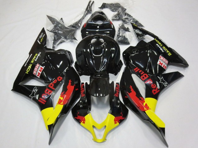 2009-2012 Red Bull Gloss Black Honda CBR600RR Motorcycle Fairings 2009-2012 Red Bull Gloss Black Honda CBR600RR Motorcycle Fairings