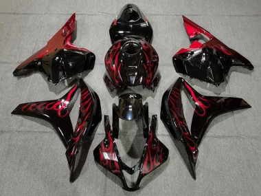 2009-2012 Red Flame Honda CBR600RR Motorcycle Fairings