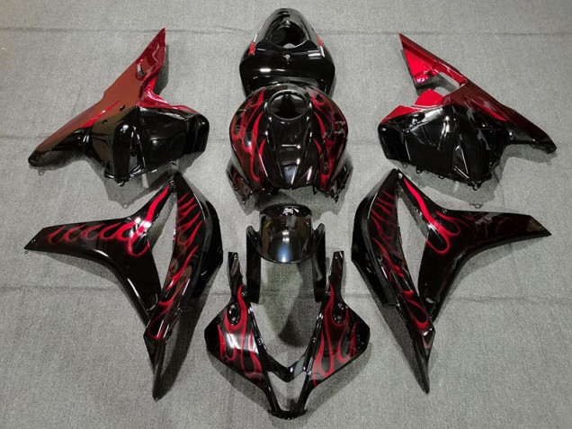 2009-2012 Red Flame Honda CBR600RR Motorcycle Fairings 2009-2012 Red Flame Honda CBR600RR Motorcycle Fairings