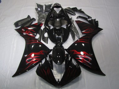 2009-2012 Red Flame Yamaha R1 Motorcycle Fairings