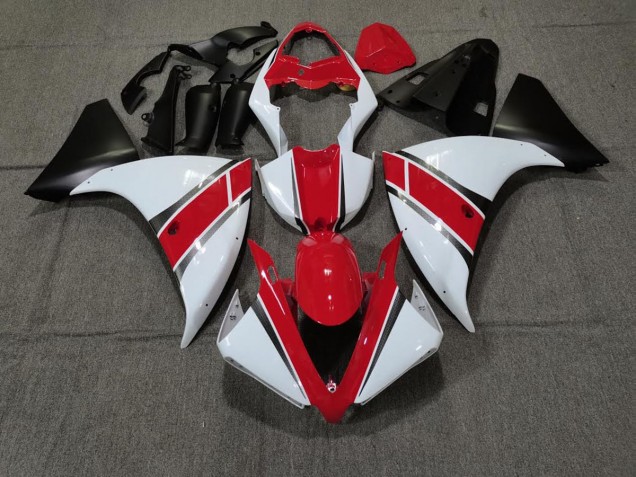 2009-2012 Red White Yamaha R1 Motorcycle Fairings 2009-2012 Red White Yamaha R1 Motorcycle Fairings