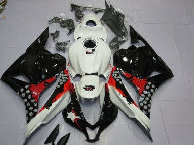 2009-2012 Red and Black Splatter Honda CBR600RR Motorcycle Fairings