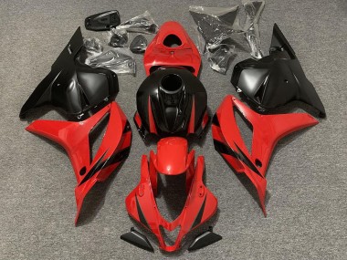 2009-2012 Red and Matte Black Honda CBR600RR Motorcycle Fairings