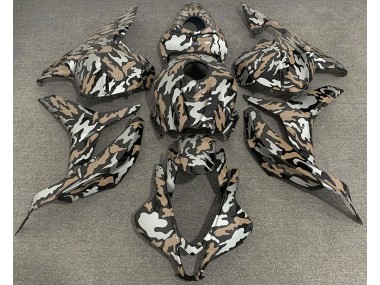 2009-2012 Tan and Silver Camo Honda CBR600RR Motorcycle Fairings