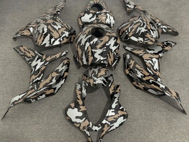 2009-2012 Tan and Silver Camo Honda CBR600RR Motorcycle Fairings