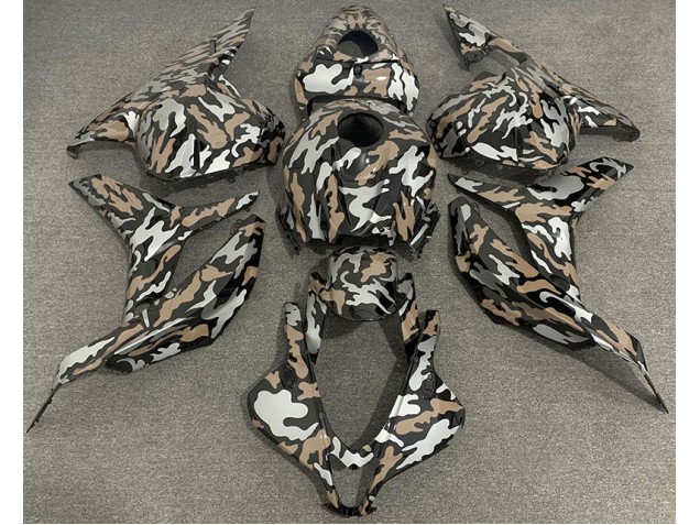2009-2012 Tan and Silver Camo Honda CBR600RR Motorcycle Fairings 2009-2012 Tan and Silver Camo Honda CBR600RR Motorcycle Fairings