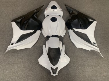 2009-2012 White and Black Honda CBR600RR Motorcycle Fairings