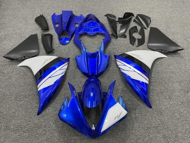 2009-2012 White and Blue Gloss with Black Lowers Yamaha R1 Motorcycle Fairings