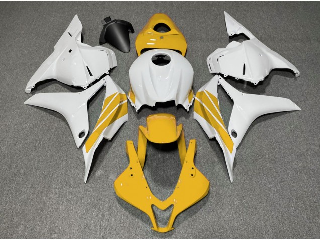 2009-2012 Yellow and White Side Stripe Honda CBR600RR Motorcycle Fairings 2009-2012 Yellow and White Side Stripe Honda CBR600RR Motorcycle Fairings