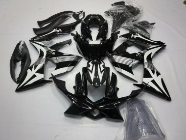 2009-2016 Black and White Suzuki GSXR 1000 Motorcycle Fairings