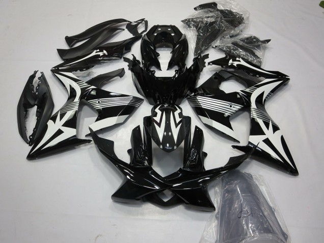 2009-2016 Black and White Suzuki GSXR 1000 Motorcycle Fairings 2009-2016 Black and White Suzuki GSXR 1000 Motorcycle Fairings