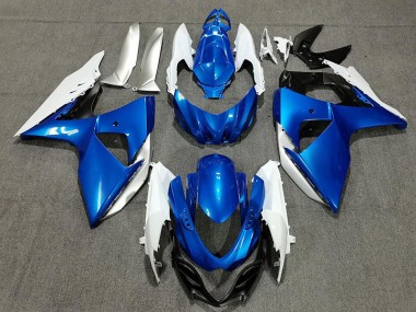 2009-2016 Blue White and Silver Suzuki GSXR 1000 Motorcycle Fairings