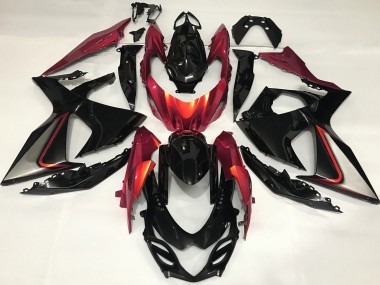 2009-2016 Burnt Orange and Black Suzuki GSXR 1000 Motorcycle Fairings
