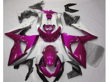 2009-2016 Gloss Pink & White Suzuki GSXR 1000 Motorcycle Fairings