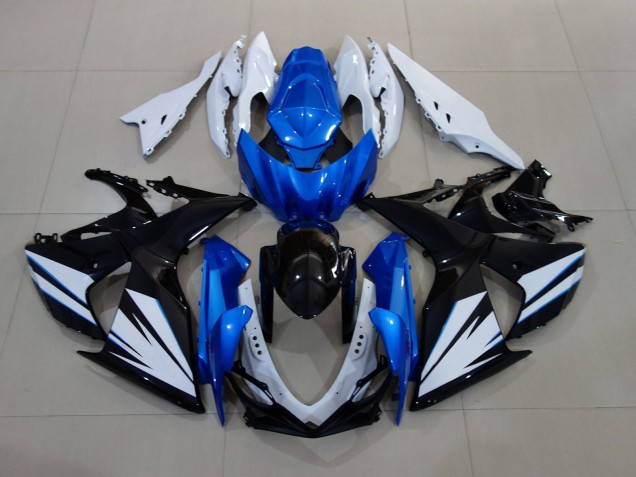 2009-2016 Gloss White and Black with Red Matte Blue Suzuki GSXR 1000 Motorcycle Fairings 2009-2016 Gloss White and Black with Red Matte Blue Suzuki GSXR 1000 Motorcycle Fairings