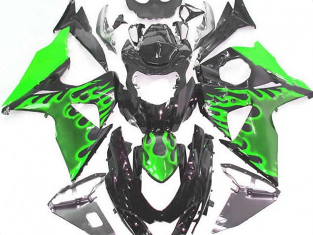 2009-2016 Green Flame Suzuki GSXR 1000 Motorcycle Fairings 2009-2016 Green Flame Suzuki GSXR 1000 Motorcycle Fairings