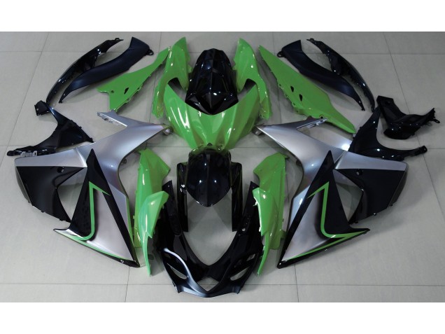 2009-2016 Green Silver and Black Suzuki GSXR 1000 Motorcycle Fairings 2009-2016 Green Silver and Black Suzuki GSXR 1000 Motorcycle Fairings