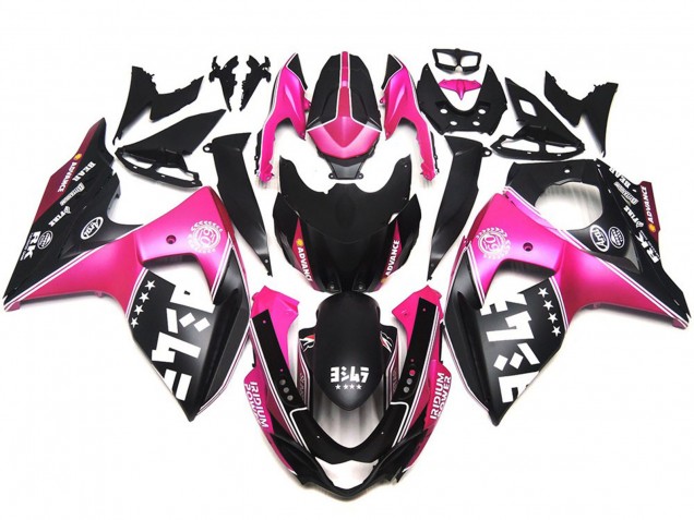 2009-2016 Matte Pink Custom Logos Suzuki GSXR 1000 Motorcycle Fairings 2009-2016 Matte Pink Custom Logos Suzuki GSXR 1000 Motorcycle Fairings
