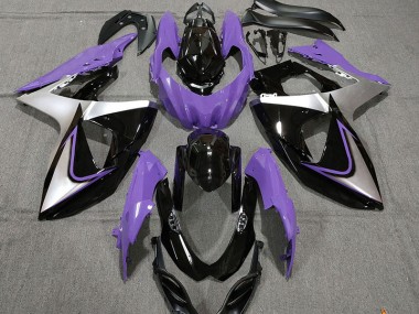 2009-2016 Purple Silver and Black Suzuki GSXR 1000 Motorcycle Fairings