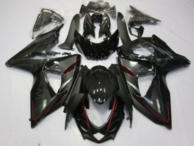 2009-2016 Silver Black and Red Suzuki GSXR 1000 Motorcycle Fairings