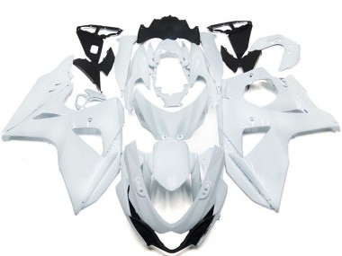 2009-2016 Solid Gloss white with Silver logo Suzuki GSXR 1000 Motorcycle Fairings