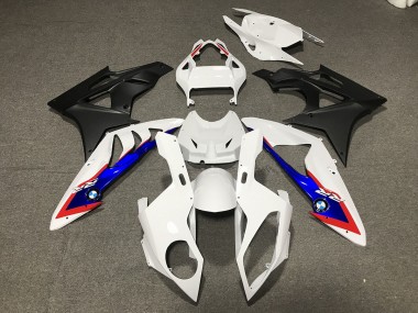 2009-2018 White Matte Black BMW S1000RR Motorcycle Fairings
