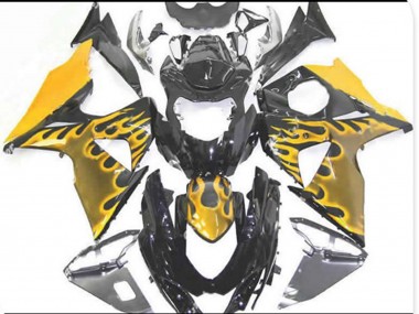 2009-2016 Yellow Flame Suzuki GSXR 1000 Motorcycle Fairings
