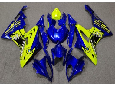 2009-2018 Gloss Blue and Yellow Shark BMW S1000RR Motorcycle Fairings
