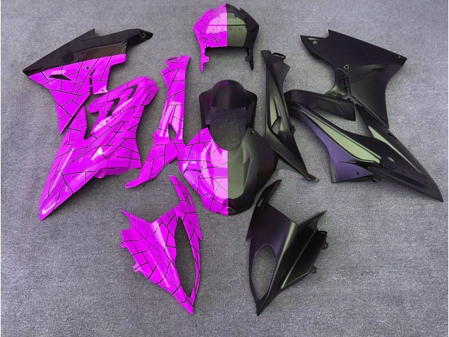 2009-2018 Gloss Pink/Matte Black Split BMW S1000RR Motorcycle Fairings 2009-2018 Gloss Pink/Matte Black Split BMW S1000RR Motorcycle Fairings