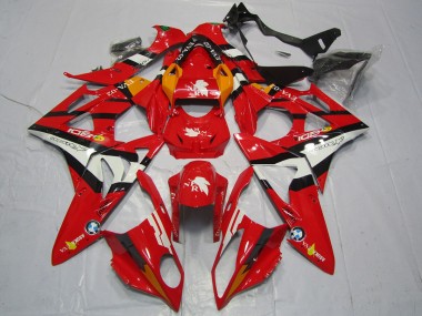 2009-2018 Red and White BMW S1000RR Motorcycle Fairings