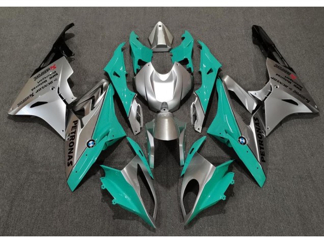2009-2018 Teal and Silver BMW S1000RR Motorcycle Fairings 2009-2018 Teal and Silver BMW S1000RR Motorcycle Fairings