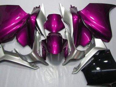 2010-2013 Deep Pink and Silver Honda VFR1200 Motorcycle Fairings