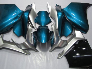 2010-2013 Light Blue and Silver Honda VFR1200 Motorcycle Fairings