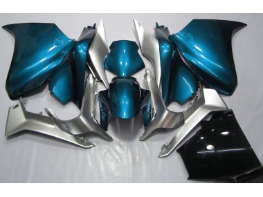 2010-2013 Light Blue and Silver Honda VFR1200 Motorcycle Fairings