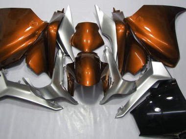 2010-2013 Orange and Silver Honda VFR1200 Motorcycle Fairings