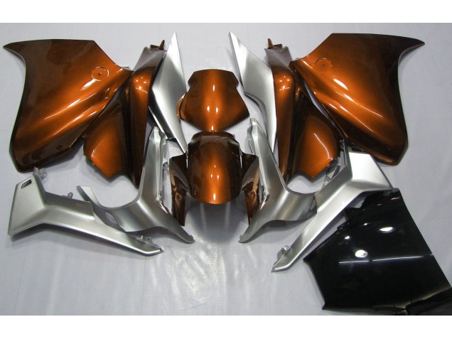 2010-2013 Orange and Silver Honda VFR1200 Motorcycle Fairings 2010-2013 Orange and Silver Honda VFR1200 Motorcycle Fairings