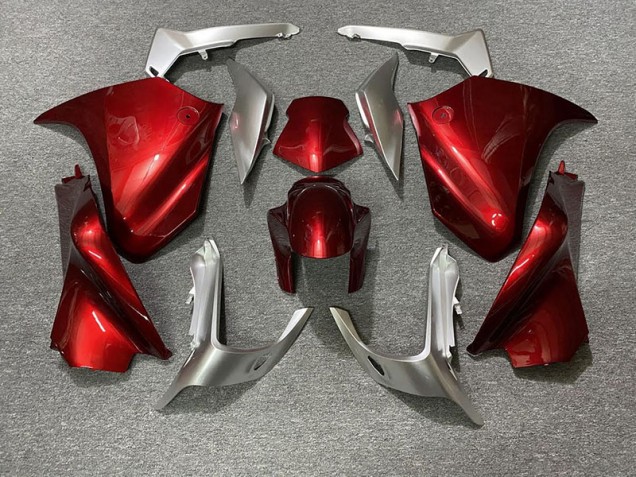 2010-2013 Red and Silver Honda VFR1200 Motorcycle Fairings 2010-2013 Red and Silver Honda VFR1200 Motorcycle Fairings