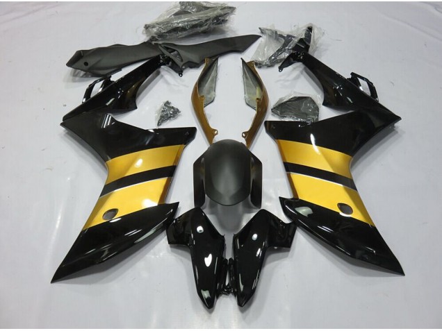 2011-2012 Gold Black CBR Design Honda CBR600F Motorcycle Fairings 2011-2012 Gold Black CBR Design Honda CBR600F Motorcycle Fairings