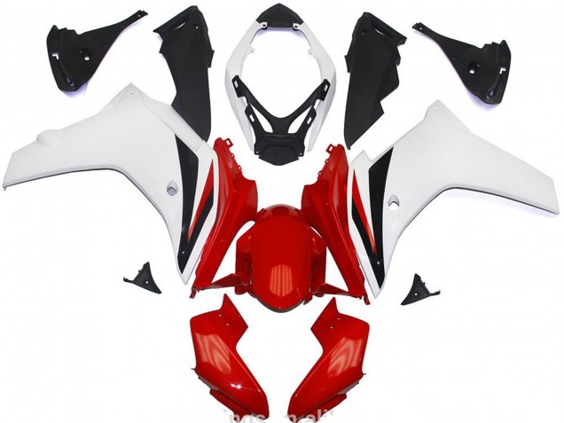 2011-2012 Red and White Gloss Honda CBR600F Motorcycle Fairings 2011-2012 Red and White Gloss Honda CBR600F Motorcycle Fairings